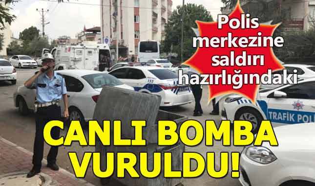 Mersin'de polis merkezine saldırı hazırlığındaki canlı bomba öldürüldü