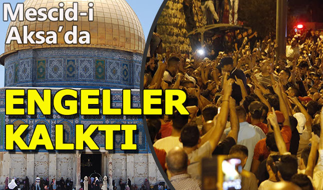 Mescid- Aksa önündeki demir parmaklıklar kalktı