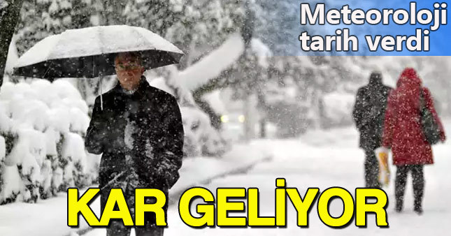 Meteoroloji kar yağışı için uyardı