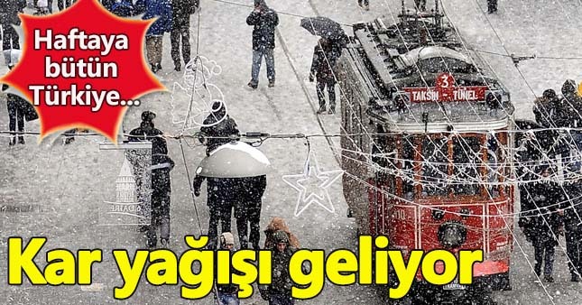 Meteoroloji uyardı! Haftaya kar geliyor