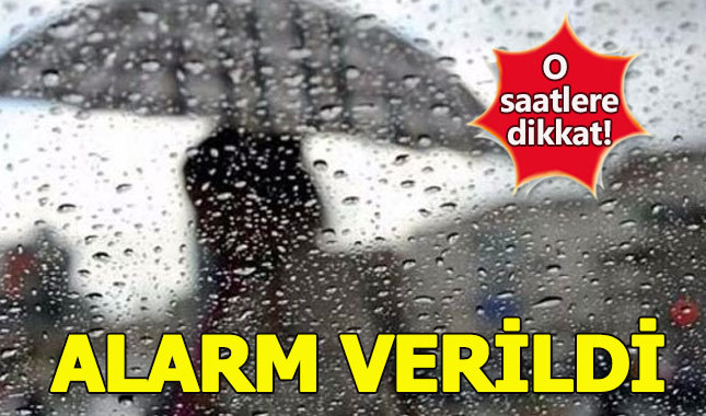 Meteorolojiden beklenen alarm verildi