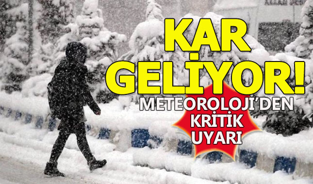 Meteoroloji'den kar yağışı uyarısı