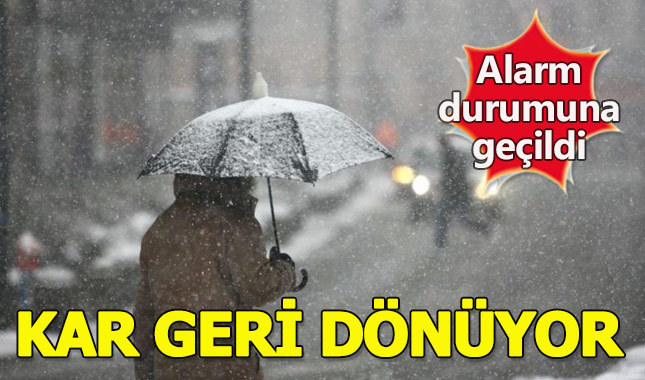 Meteorolojiden uyarı: Kar geri dönüyor