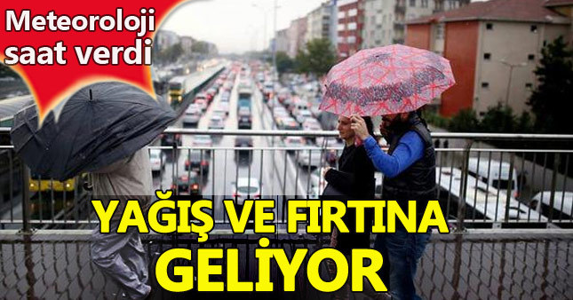 Meteorolojiden yağmur ve fırtına uyarısı