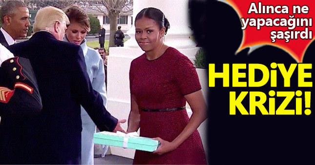 Michelle Obama, Melania'nın getirdiği hediyeyi alınca ne yapacağını şaşırdı
