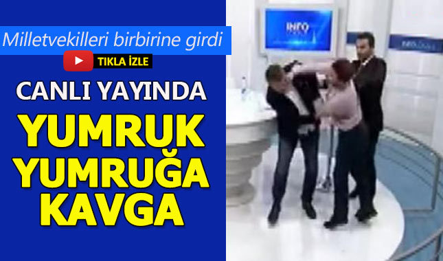 Milletvekilleri canlı yayında birbirini yumrukladı