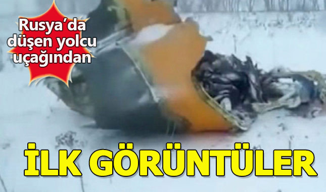 Moskova'dan düşen yolcu uçağına ait enkaza ulaşıldı