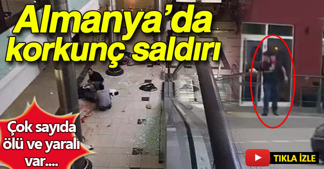 Münih'te AVM 'de silahlı saldırı