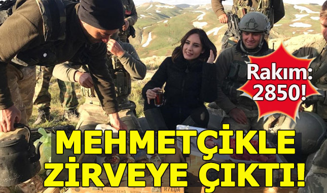 Nazlı Çelik, Mehmetçikle Kato Dağı'nın zirvesine çıktı