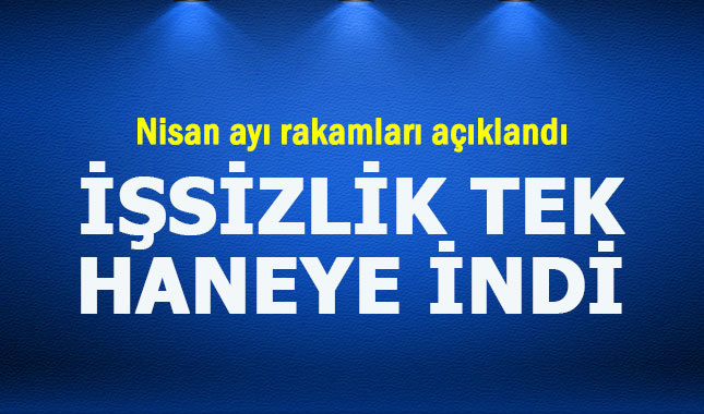 Nisan ayı işsizlik rakamları açıklandı
