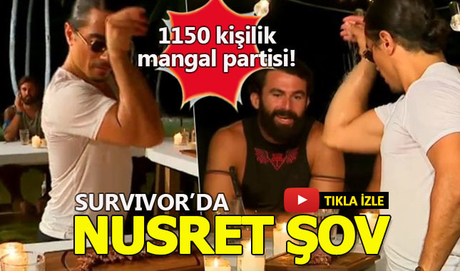 Nusret Survivor adasında 1150 kişilik mangal partisi yaptı