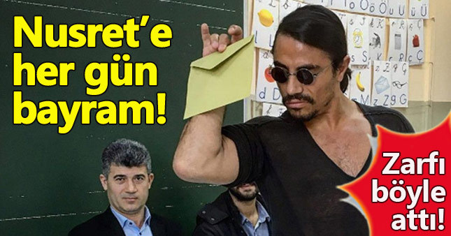 Nusret'ten referandum pozu: Tuz döker gibi oy kullandı