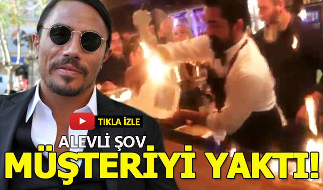 Nusret'te gerçekleştirilen alevli şov müşteriyi yaktı!