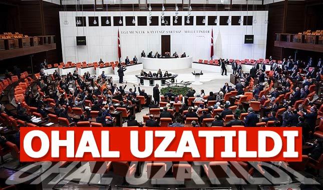 Meclis onayladı, OHAL 7. kez uzatıldı