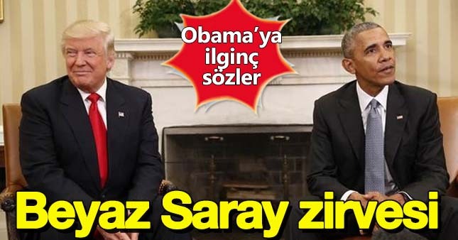Obama ve Donald Trump Beyaz Saray'da