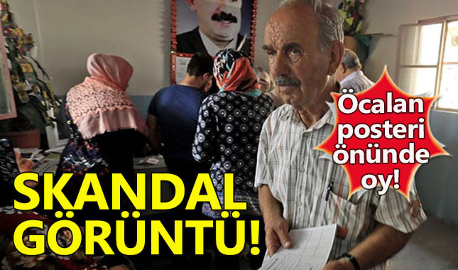 Öcalan posteri önünde referandum oylaması başladı!