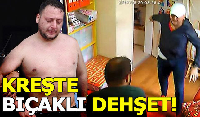 Oğlunu görmek isteyen baba elindeki bıçakla kreş bastı