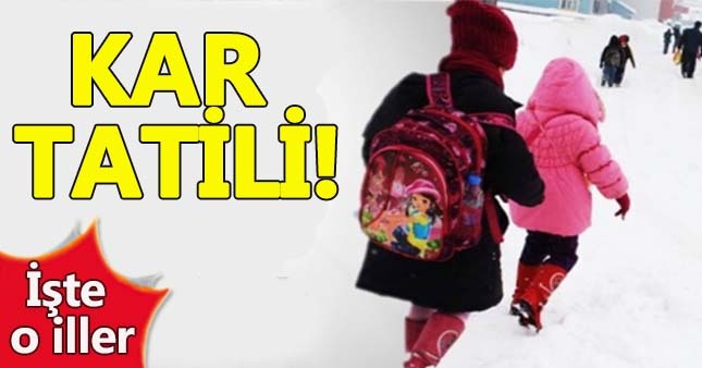 Okullara tatil verilen iller