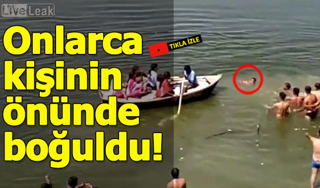 Onlarca kişinin 1 metre önünde boğulmak!