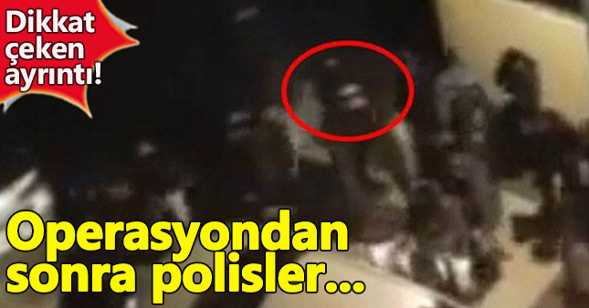 Operasyondan sonra polisler birbirine sarıldı