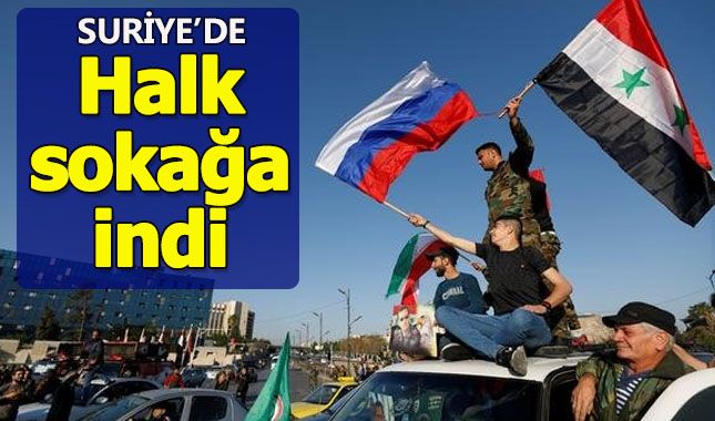 Operasyonun ardından Suriye Şam'da halk sokaklarda