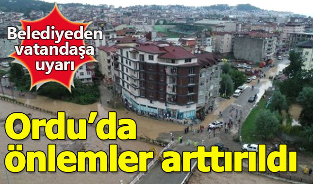 Ordu'da Tabakhane deresinda taşma tehlikesi