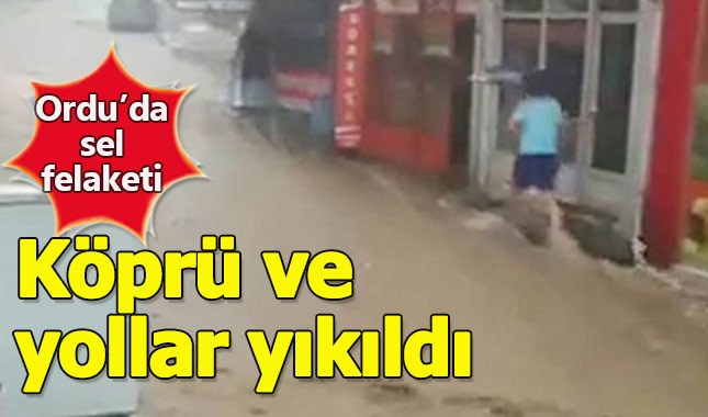 Ordu'nun Ünye ilçesinde sel felaketi 165 kişi mahsur kaldı