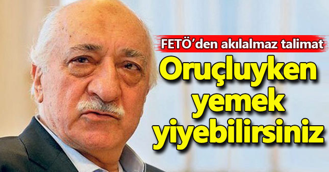 'Oruçluyken yemek yiyebilirsiniz'