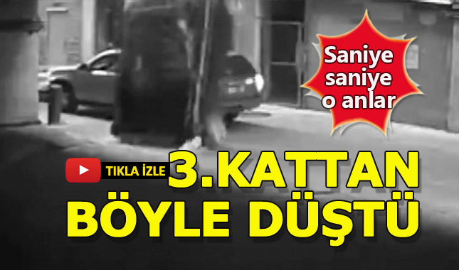 Otoparkın 3. katından yere düşen araba dehşeti