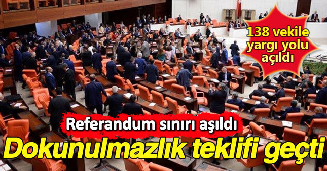 Oylama bitti! Meclis "dokunulmazlık" kararını verdi