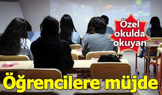 Özel okulda okuyan öğrencilere teşvik geliyor