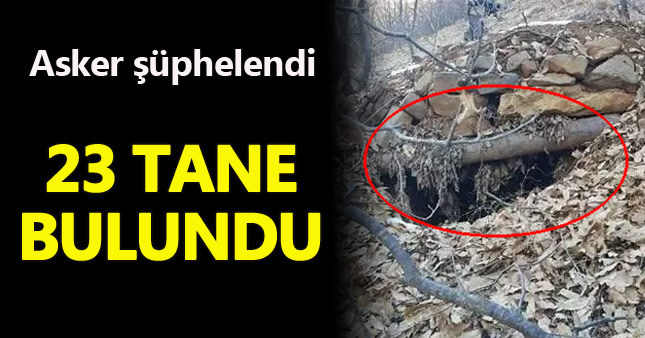 PKK'lılar için hazırlanmış 23 sığınak bulundu