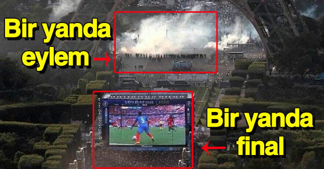 Paris'te aynı anda final heyecanı ve eylem!