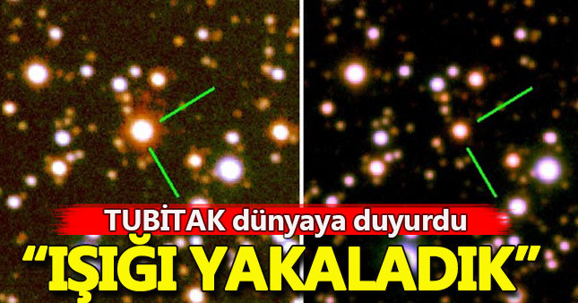 Parlayan yıldızın ışığını TÜBİTAK yakaladı!