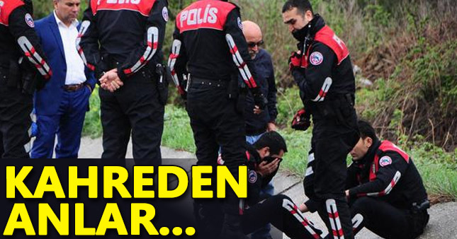 Polis memurunun kahrolduğu an