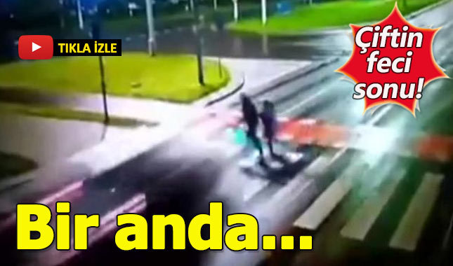 Polonya'da otomobilin çarptığı çift hayatını kaybetti