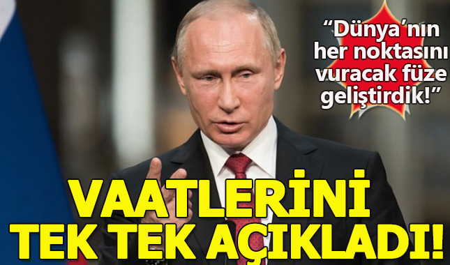 Putin yıllık ulusa sesleniş konuşmasında seçim vaatlerini açıkladı