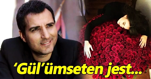 Rafet El Roman'dan Tuvana Türkay'a kucak dolusu gül