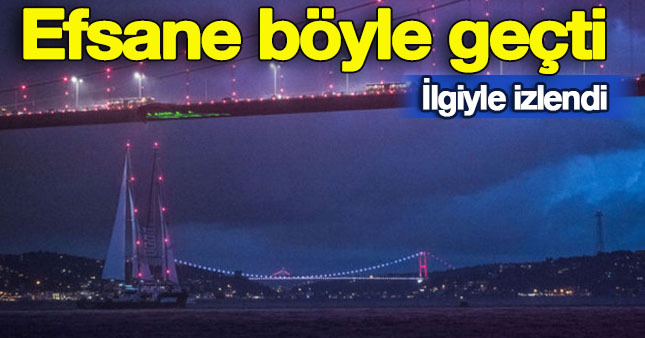 Rainbow Worrior boğazdan geçti
