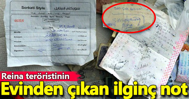 Reina saldırganının evinden çıkan ilginç not
