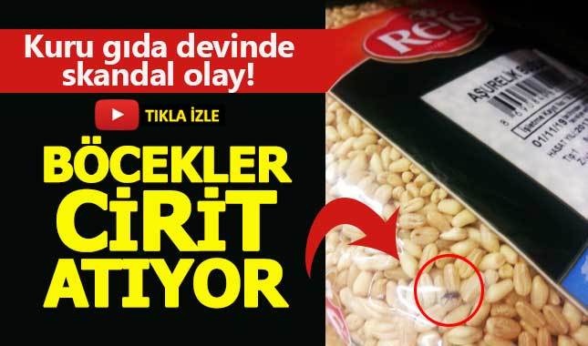 Reis gıdanın paketlerinde böcekler dolaşıyor