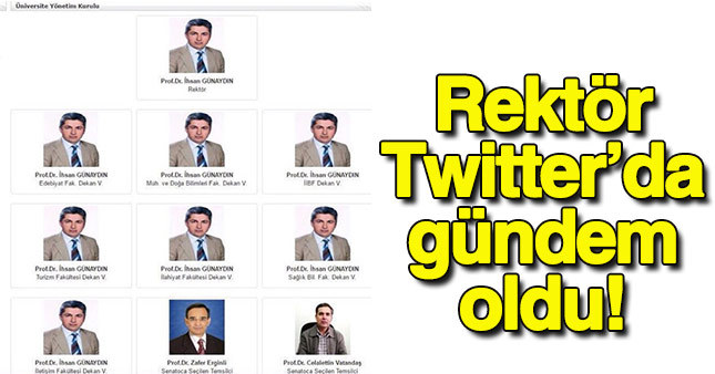 Rektör Twitter'da gündem oldu üniversite açıklama yapmak zorunda kaldı