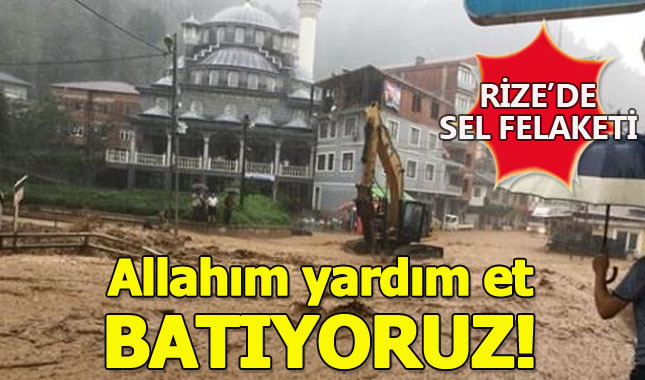Rize'de sel ve heyelen hayatı felç etti!