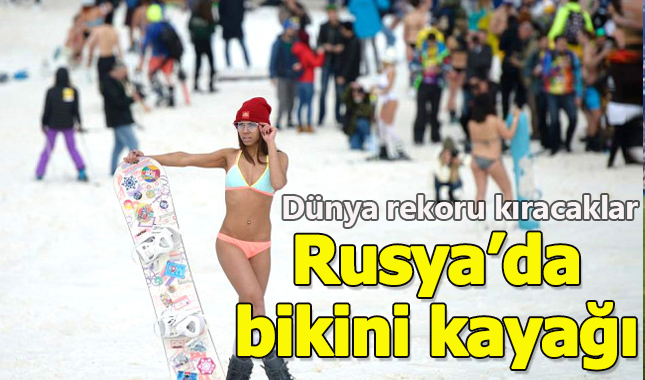 Rusya'da bikini kayağı!