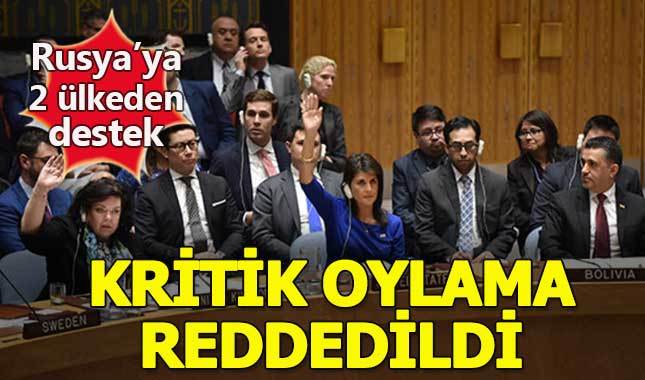 Rusya'nın "ABD'yi kınama" tasarısı BM'de reddedildi