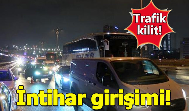 Sağmalcılar viyadüğündeki intihar girişimi trafiği felç etti