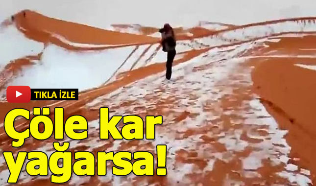 Sahra çölünün bazı bölümleri karlar altında kaldı