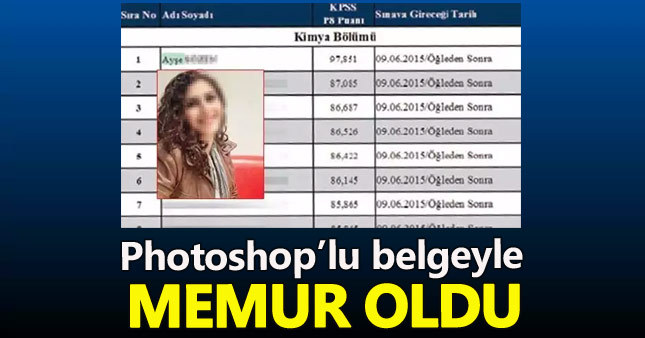 Sahte belgeyle memur oldu