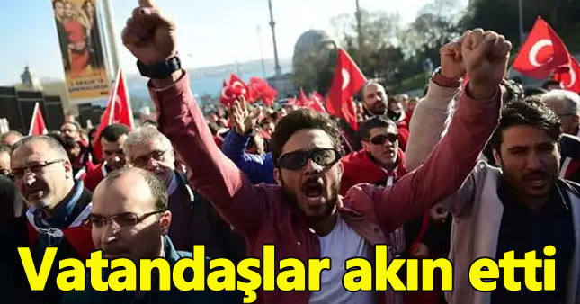 Saldırı noktasında terör protestosu