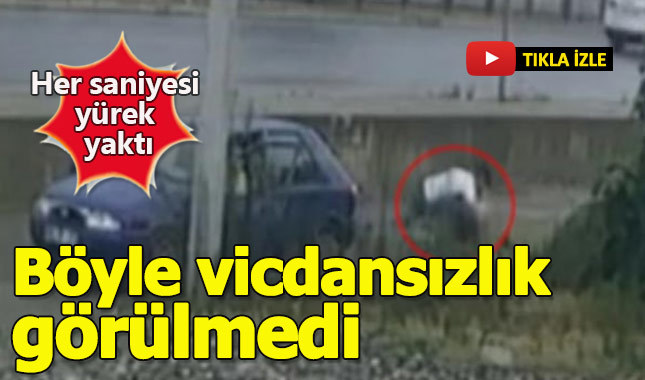 Samsun'da yaşlı adama maganda saldırısı kamerada